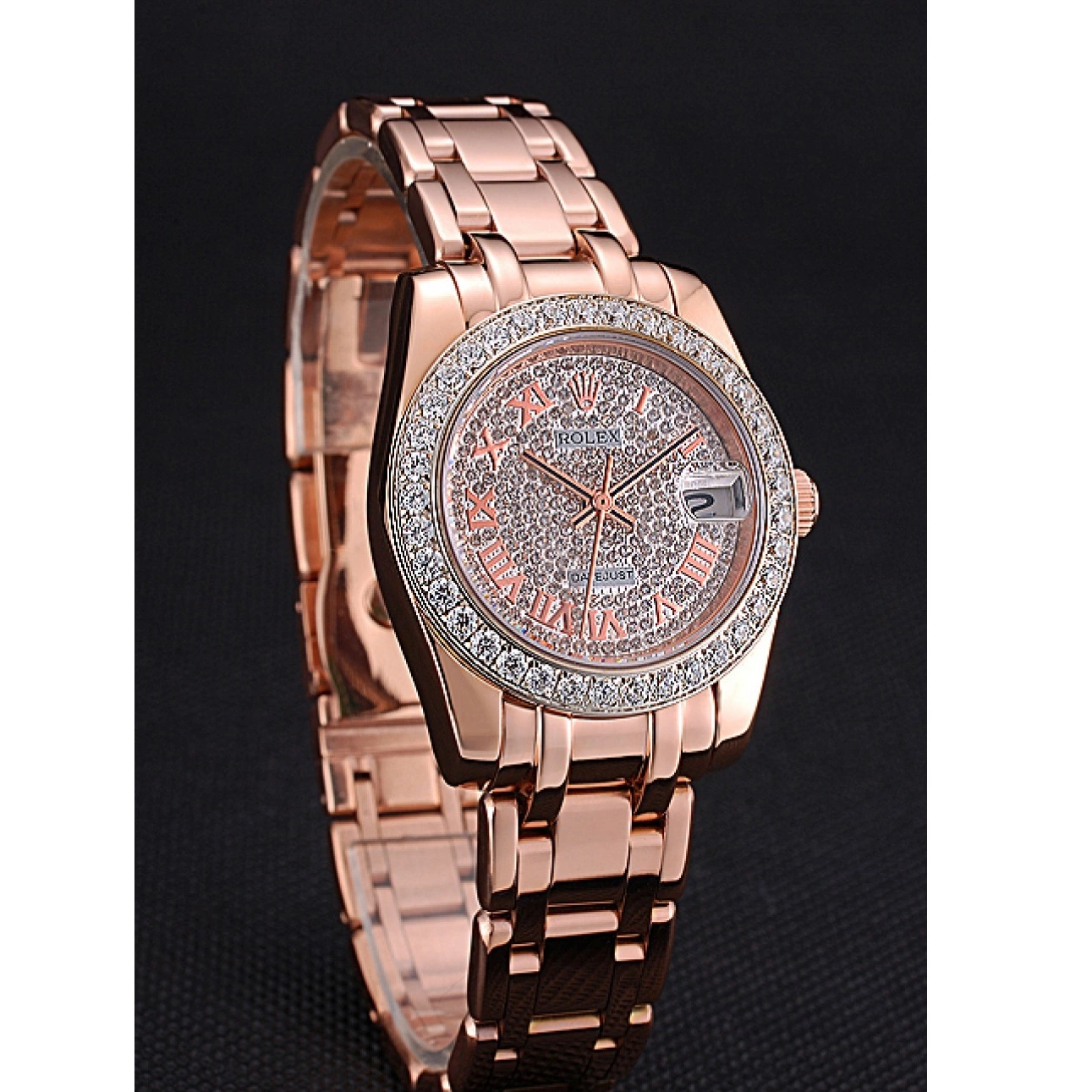 AAA Replica Watches Bracelet Bezel Datejust And Dial Pink Rolex Gold Diamond 622836 Case And 0612